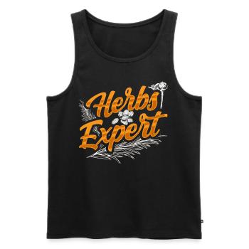 Herb Expert Herb Herb Garden - Men's Premium Organic Tank Top - black - Front - AI Model Male 178 light (178cm)