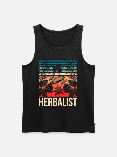 Örtsamlare Ört ört trädgård - Ekologisk premium tanktopp herr - svart