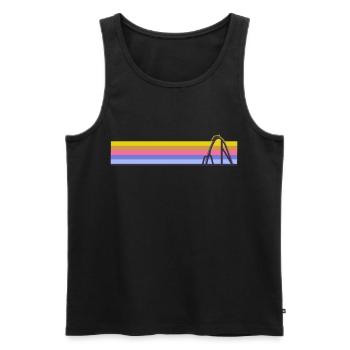 Montagnes russes Rétro Vintage - Débardeur bio Premium Homme - noir - Devant - Michal (187cm)