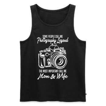 Fotografie-Legende Das Wichtigste Call Me Mom & - Männer Premium Bio Tank Top - Schwarz - Vorne - Michal (187cm)