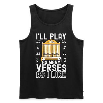 Orgel Organist Orgelspieler - Männer Premium Bio Tank Top - Schwarz - Vorne - Michal (187cm)