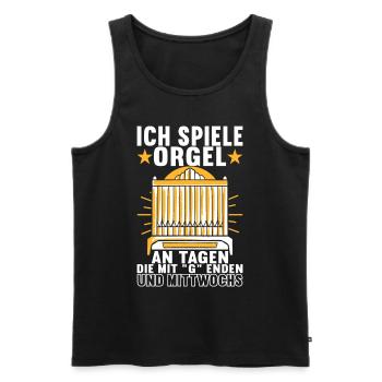 Orgel Organist Orgelspieler - Männer Premium Bio Tank Top - Schwarz - Vorne - Michal (187cm)