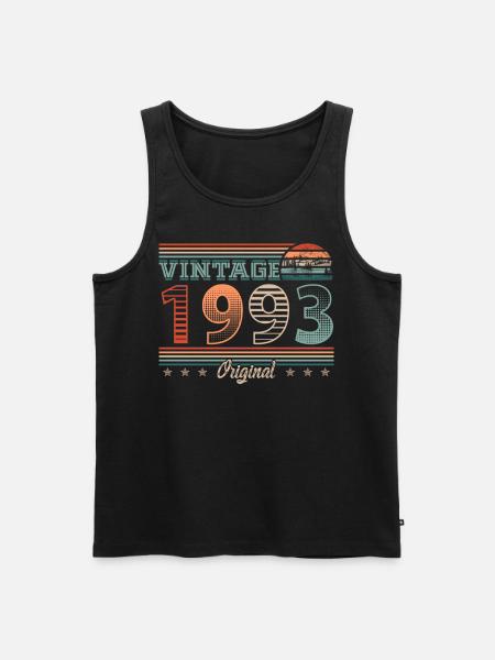 Vintage 1993 Year of birth 1993 Birthday Men - Men's Premium Organic Tank Top - black