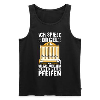 Orgel Organist Orgelspieler - Männer Premium Bio Tank Top - Schwarz - Vorne - Michal (187cm)