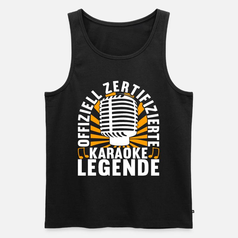 Karaoke Karaokeabend - Männer Premium Bio Tank Top - Schwarz
