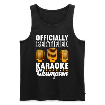 Karaoke Karaoke Evening - Men's Premium Organic Tank Top - black - Front - AI Model Male 178 light (178cm)