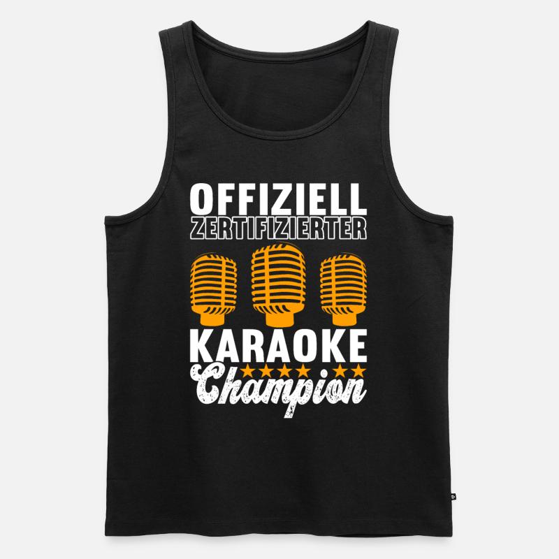 Karaoke Karaokeabend - Männer Premium Bio Tank Top - Schwarz