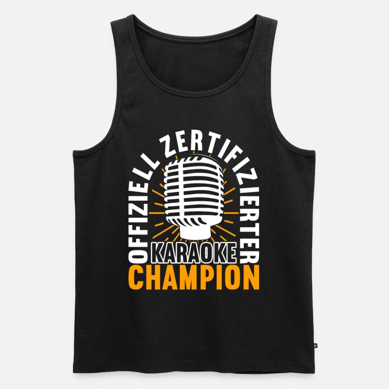 Karaoke Karaokeabend - Männer Premium Bio Tank Top - Schwarz