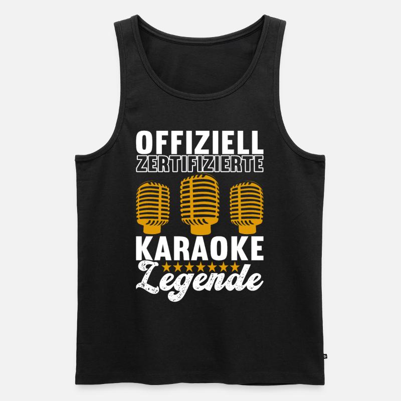 Karaoke Karaokeabend - Männer Premium Bio Tank Top - Schwarz
