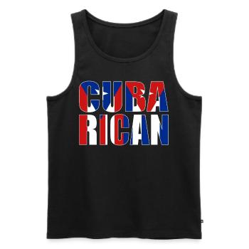 CubaRican Cuba Puerto Rico Cuban Puerto Rican - Männer Premium Bio Tank Top - Schwarz - Vorne - Michal (187cm)