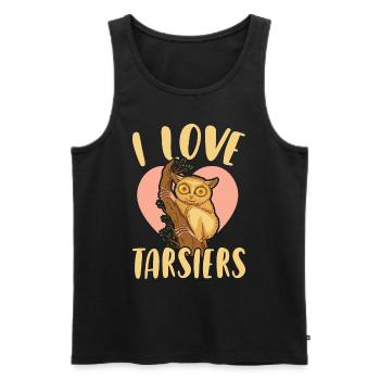 J’adore Tarsier Wildlife Animal Tarsier Whisperer - Débardeur bio Premium Homme - noir - Devant - Michal (187cm)