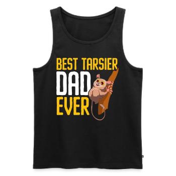 Tarsier Papa Tier Tarsier Whisperer Fête des Pères - Débardeur bio Premium Homme - noir - Devant - Michal (187cm)