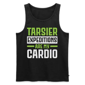 Tarsier expeditions are my heart leaf animal Tars - Men's Premium Organic Tank Top - black - Front - AI Model Male 178 light (178cm)