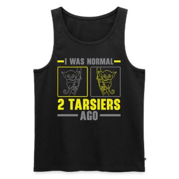 J’étais 2 Tarsiers animal normal Tarsier Lover - Débardeur bio Premium Homme - noir - Devant - Michal (187cm)