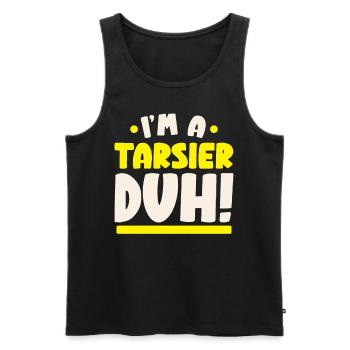 Je suis un Tarsier Duh Animal Tarsier Whisperer - Débardeur bio Premium Homme - noir - Devant - Michal (187cm)