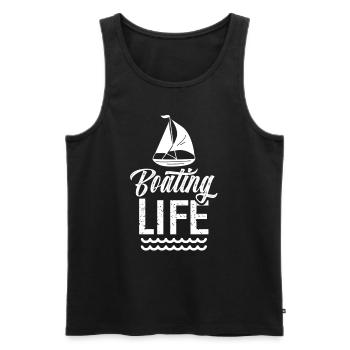 Boating Life Yacht Ship Sailboat Boat - Men's Premium Organic Tank Top - black - Front - AI Model Male 178 light (178cm)