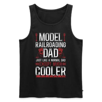 Steam Train Driver Trainspotting - Männer Premium Bio Tank Top - Schwarz - Vorne - Michal (187cm)