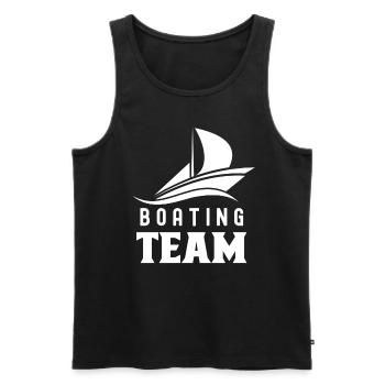 Boating Team Sailboat Yacht Boat Boat - Men's Premium Organic Tank Top - black - Front - Michal (187cm)