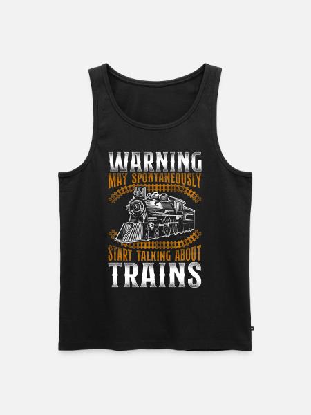 Steam Train Driver Trainspotting - Men's Premium Organic Tank Top - black