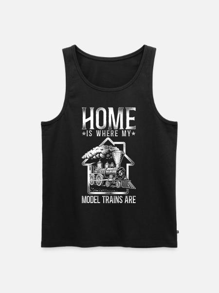 Steam Train Driver Trainspotting - Men's Premium Organic Tank Top - black