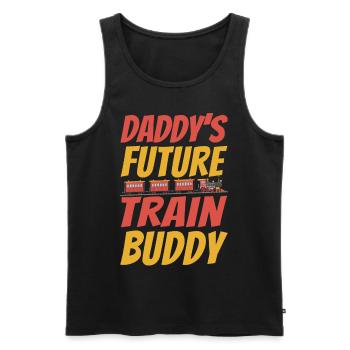 Steam Train Driver Trainspotting - Männer Premium Bio Tank Top - Schwarz - Vorne - AI Model Male 178 light (178cm)