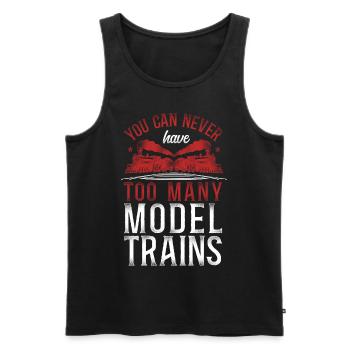 Steam Train Driver Trainspotting - Männer Premium Bio Tank Top - Schwarz - Vorne - Michal (187cm)