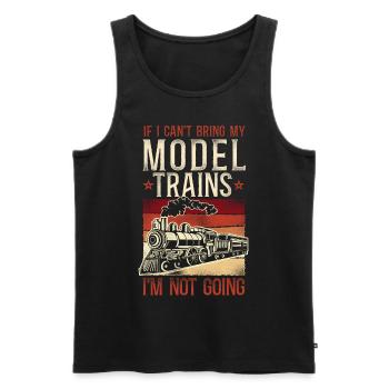 Steam Train Driver Trainspotting - Männer Premium Bio Tank Top - Schwarz - Vorne - Michal (187cm)