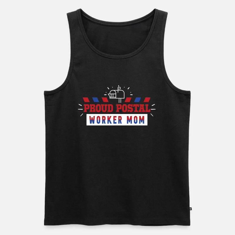 Stolze Postbotin Mutter Postbote Briefträger - Männer Premium Bio Tank Top - Schwarz