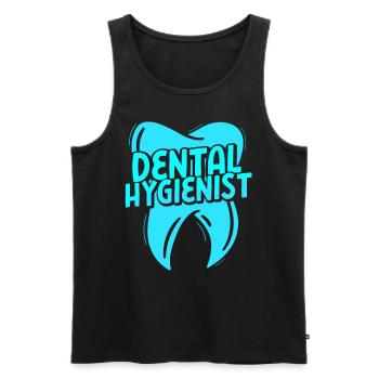 Hygiénistes dentaires Dentiste Équipe d’hygiène dentaire - Débardeur bio Premium Homme - noir - Devant - Michal (187cm)