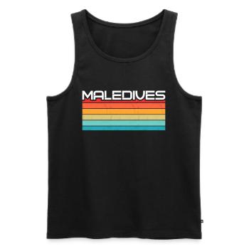 Vintage Maldives Holiday Trip Maldives - Men's Premium Organic Tank Top - black - Front - AI Model Male 178 light (178cm)