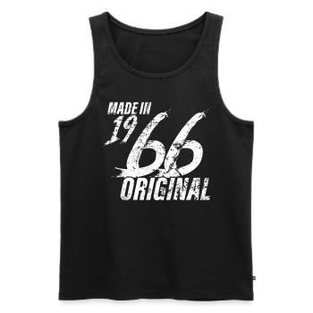 Made In 1966 Geburtsjahr 1966 Geburtstag Damen - Männer Premium Bio Tank Top - Schwarz - Vorne - AI Model Male 178 light (178cm)