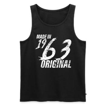 Made In 1963 Year of birth 1963 Birthday Women - Men's Premium Organic Tank Top - black - Front - Michal (187cm)