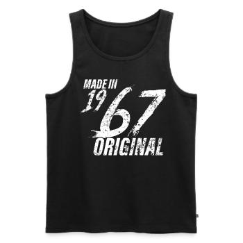 Made in 1967 Year of birth 1967 Birthday Women - Men's Premium Organic Tank Top - black - Front - Michal (187cm)