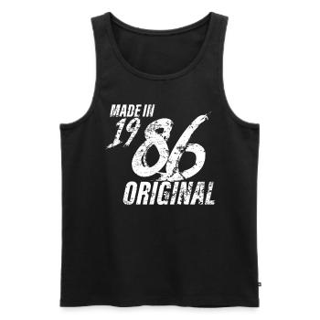 Made In 1986 Year of birth 1986 Birthday Women - Men's Premium Organic Tank Top - black - Front - Michal (187cm)
