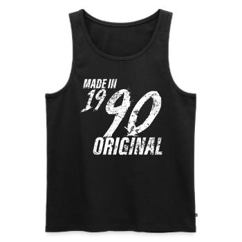 Made in 1990 Year of birth 1990 Birthday Women - Men's Premium Organic Tank Top - black - Front - Michal (187cm)