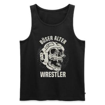 Kampfsport Ringen Wrestling Ringer - Böser Alter - Männer Premium Bio Tank Top - Schwarz - Vorne - Michal (187cm)