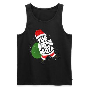 Lutteur The Wrestling Santa Claus Wrestling - Débardeur bio Premium Homme - noir - Devant - AI Model Male 178 light (178cm)