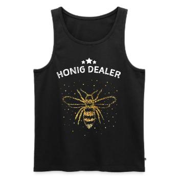 Honigdealer Bienen Honigbiene Imkerei Bienenzucht - Männer Premium Bio Tank Top - Schwarz - Vorne - AI Model Male 178 light (178cm)