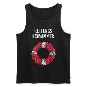 Rettungsschwimmer Bademeister Schwimmbad - Männer Premium Bio Tank Top - Schwarz - Vorne - Michal (187cm)