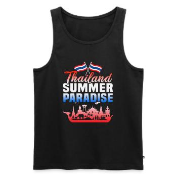 Thaïlande Beach Holiday by the Sea Design Beach Motif - Débardeur bio Premium Homme - noir - Devant - Michal (187cm)