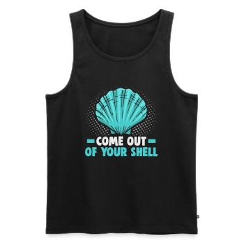 Strandurlaub am Meer Design Strandmotiv - Männer Premium Bio Tank Top - Schwarz - Vorne - Michal (187cm)