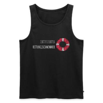 Zertifizierter Rettungsschwimmer Schwimmlehrer - Männer Premium Bio Tank Top - Schwarz - Vorne - Michal (187cm)