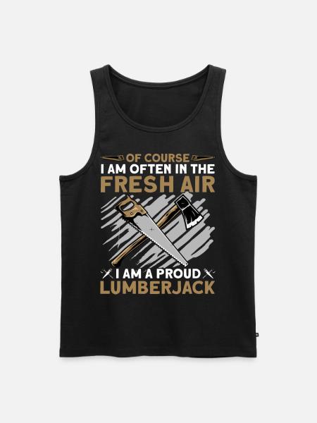 I Am A Proud Lumberjack - Men's Premium Organic Tank Top - black
