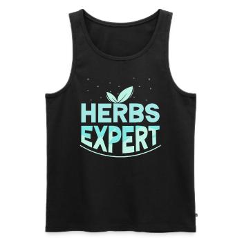 Herb Expert Herb Herb Garden - Men's Premium Organic Tank Top - black - Front - AI Model Male 178 light (178cm)