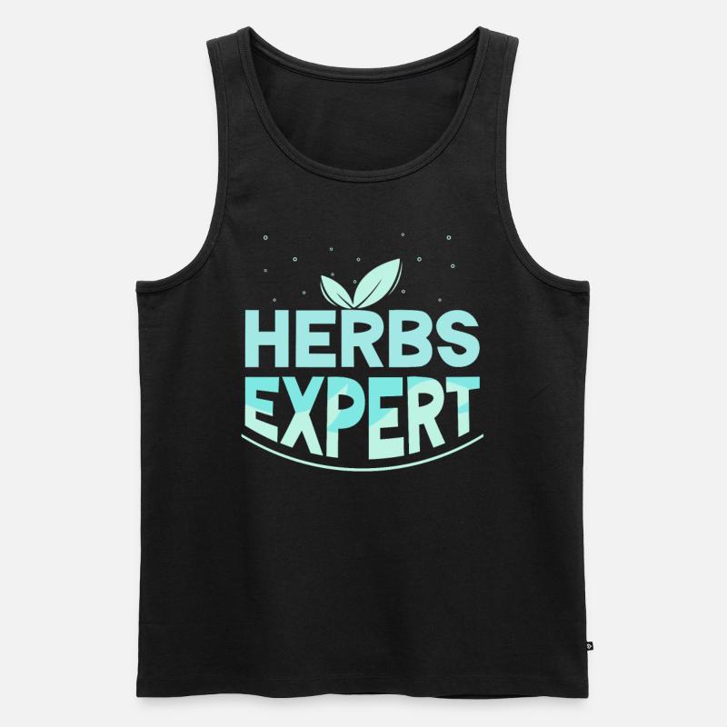 Kräuterexperte Kräuter Kraut Kräutergarten - Männer Premium Bio Tank Top - Schwarz