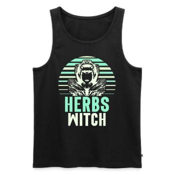 Herbs Witch Herb Garden Herb Herbology - Men's Premium Organic Tank Top - black - Front - AI Model Male 178 light (178cm)