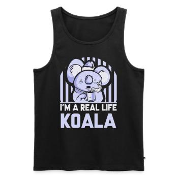 Je suis un vrai koala doux koala ours koalas animal - Débardeur bio Premium Homme - noir - Devant - Michal (187cm)