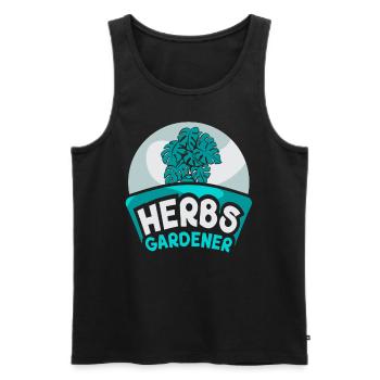 Herb Gardener Herb Herb Garden Herbalism - Men's Premium Organic Tank Top - black - Front - AI Model Male 178 light (178cm)