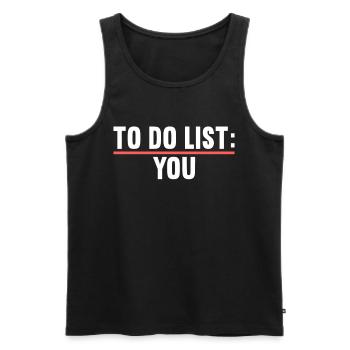 Mallorca Sauf Party Jersey To Do List You Malle - Débardeur bio Premium Homme - noir - Devant - Michal (187cm)