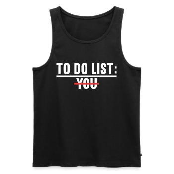 Mallorca Sauf Party Jersey To Do List You Malle - Débardeur bio Premium Homme - noir - Devant - Michal (187cm)